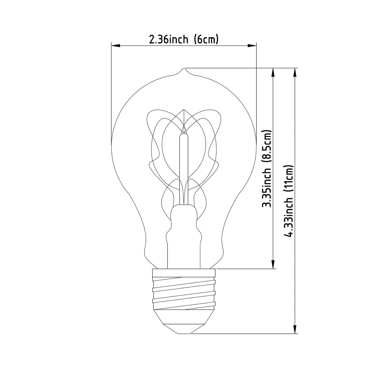 Filament Quad E26 40W 4.3"H Bulb from Mercana - Luna Furniture