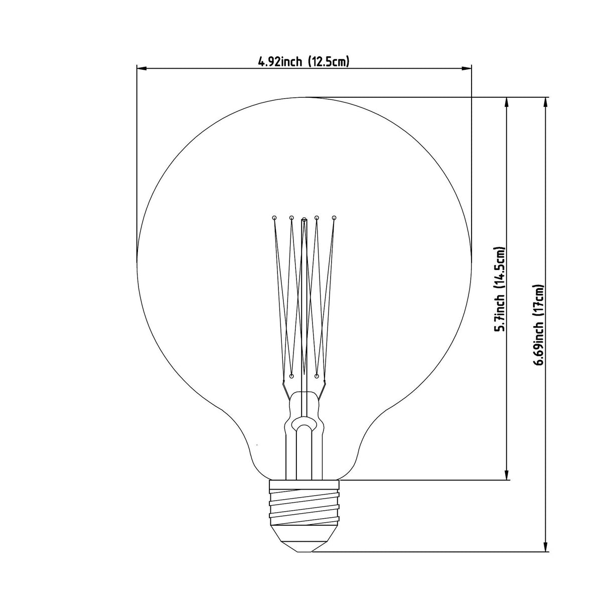 Filament Globe E26 40W 5.5"H Bulb from Mercana - Luna Furniture