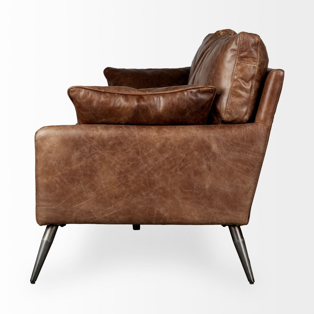 Cochrane II 82L x 33W x 32.25H Brown Leather Three Seater Sofa from Mercana - Luna Furniture