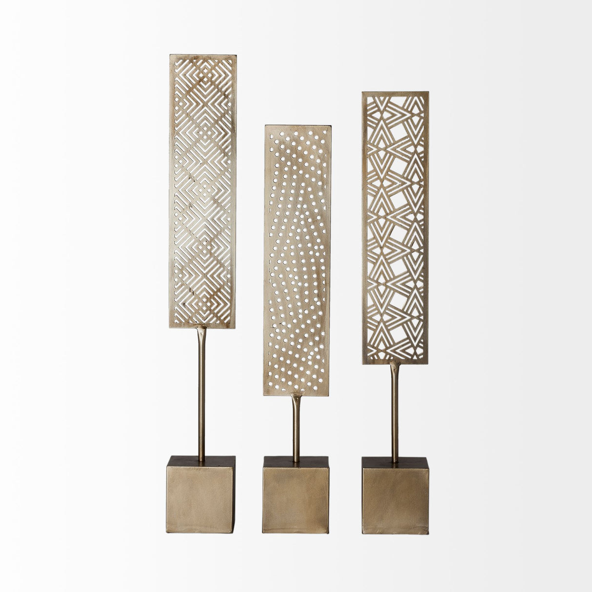 Arondale (Set of 3) 4L x 12W Gold Cutout Decorative Objects from Mercana - Luna Furniture