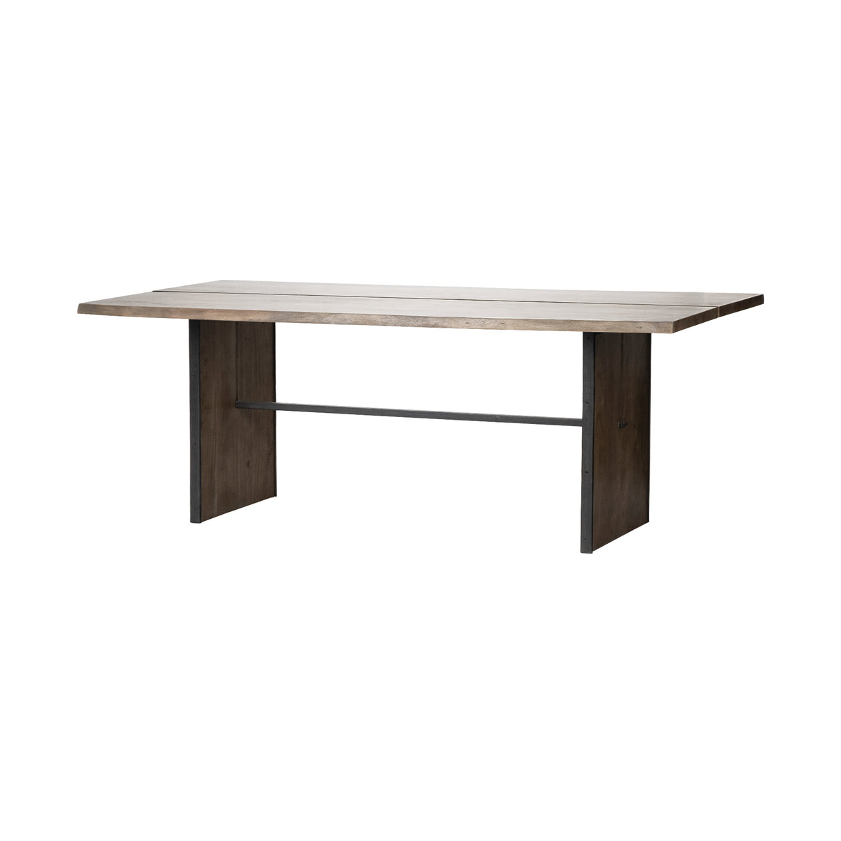 Ledger III 84x38 Brown Solid Wood Top & Base Dining Table from Mercana - Luna Furniture
