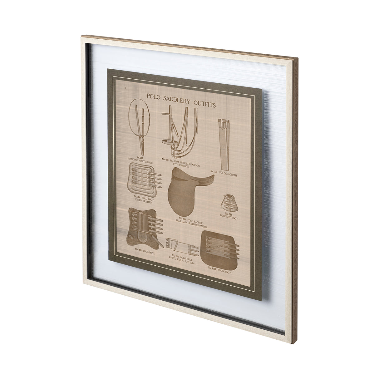 Equine Riding Gear II v2 by Mercana Studio Hand Embellished Framed Art Print Matted under Glass from Mercana - Luna Furniture