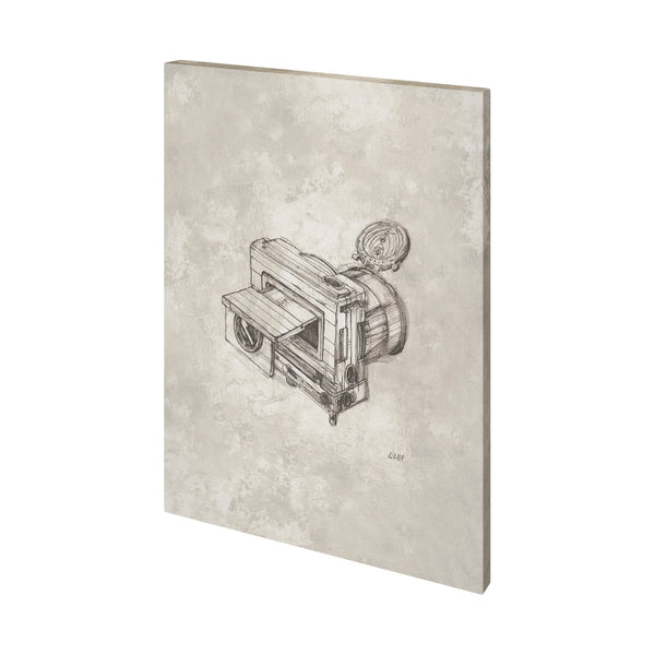Compass Camera Bronze II by Mercana Studio a Hand Embellished Textured Canvas