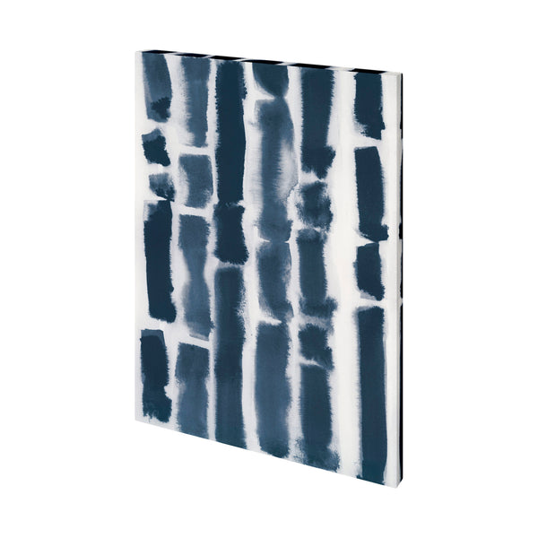 Indigo Lines I by Mercana Studio a Hand Embellished Textured Canvas