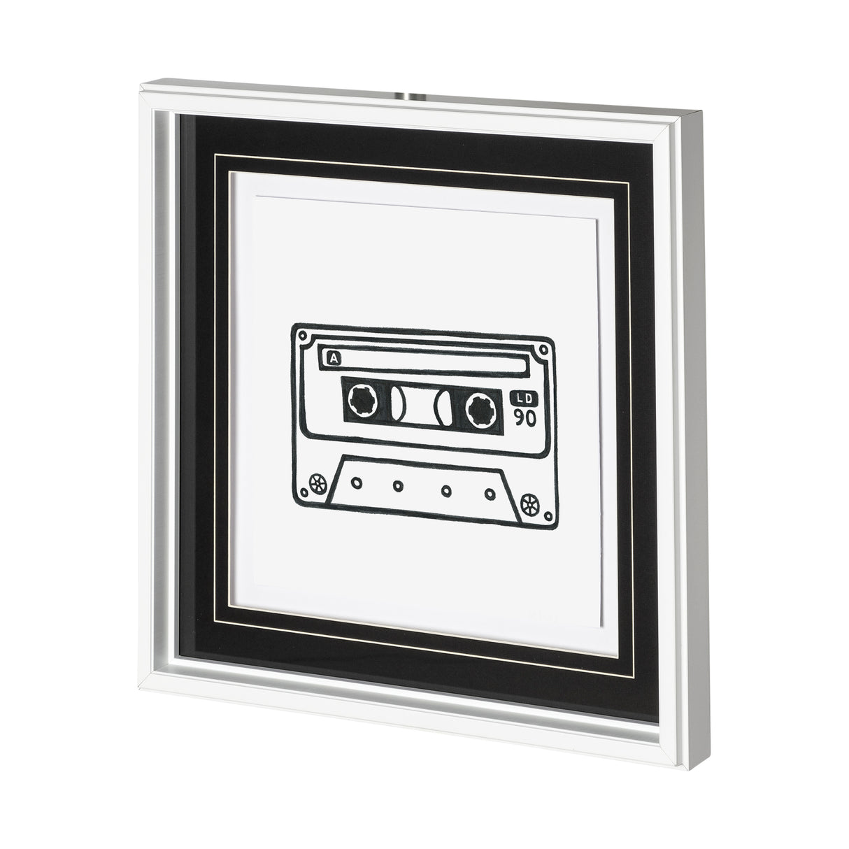 Mix Tape by Lawyer a Hand Embellished Textured Framed Art Print Matted under Glass from Mercana - Luna Furniture