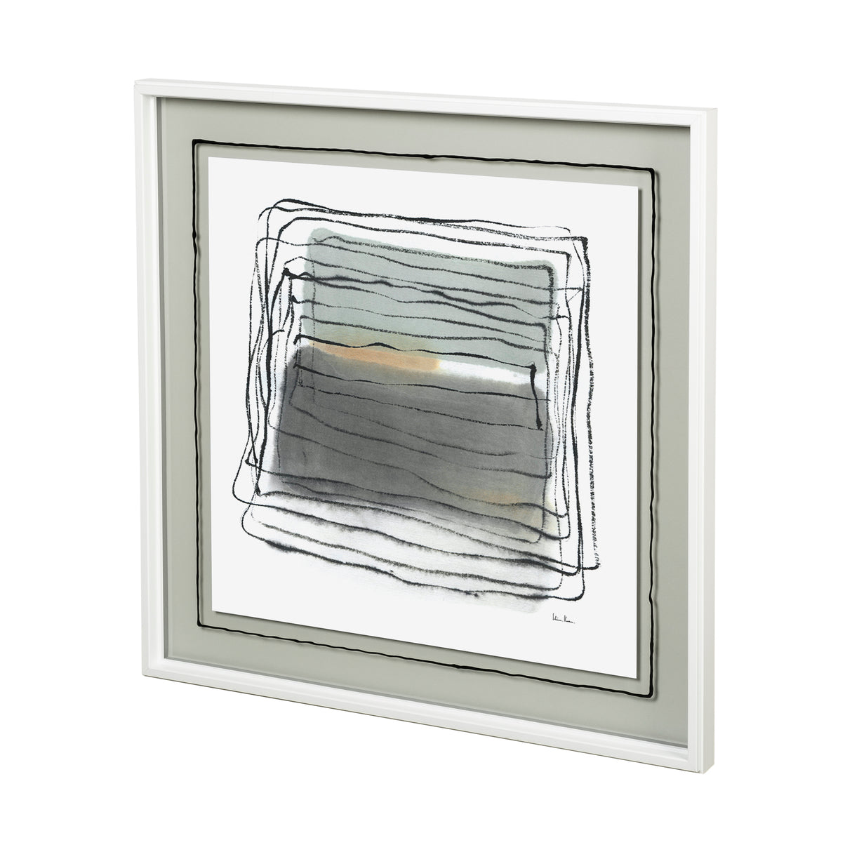 Field I by Silvia Krause a Hand Embellished Textured Framed Art Print Matted under Glass from Mercana - Luna Furniture