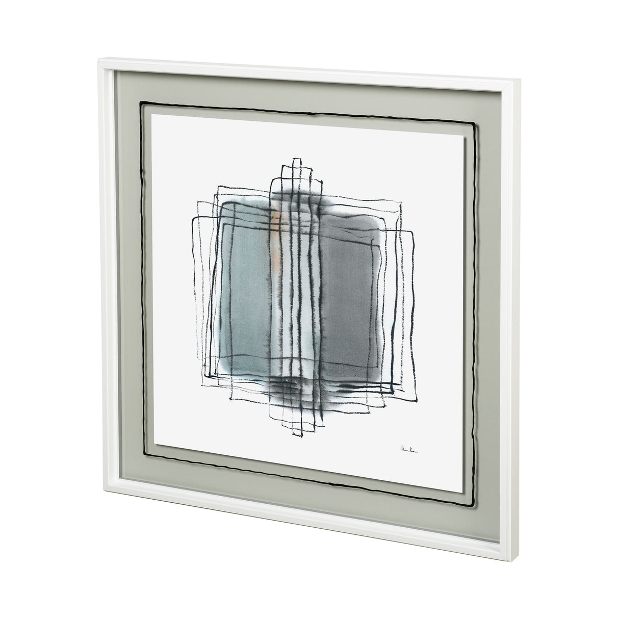Field III by Silvia Krause a Hand Embellished Textured Framed Art Print Matted under Glass from Mercana - Luna Furniture