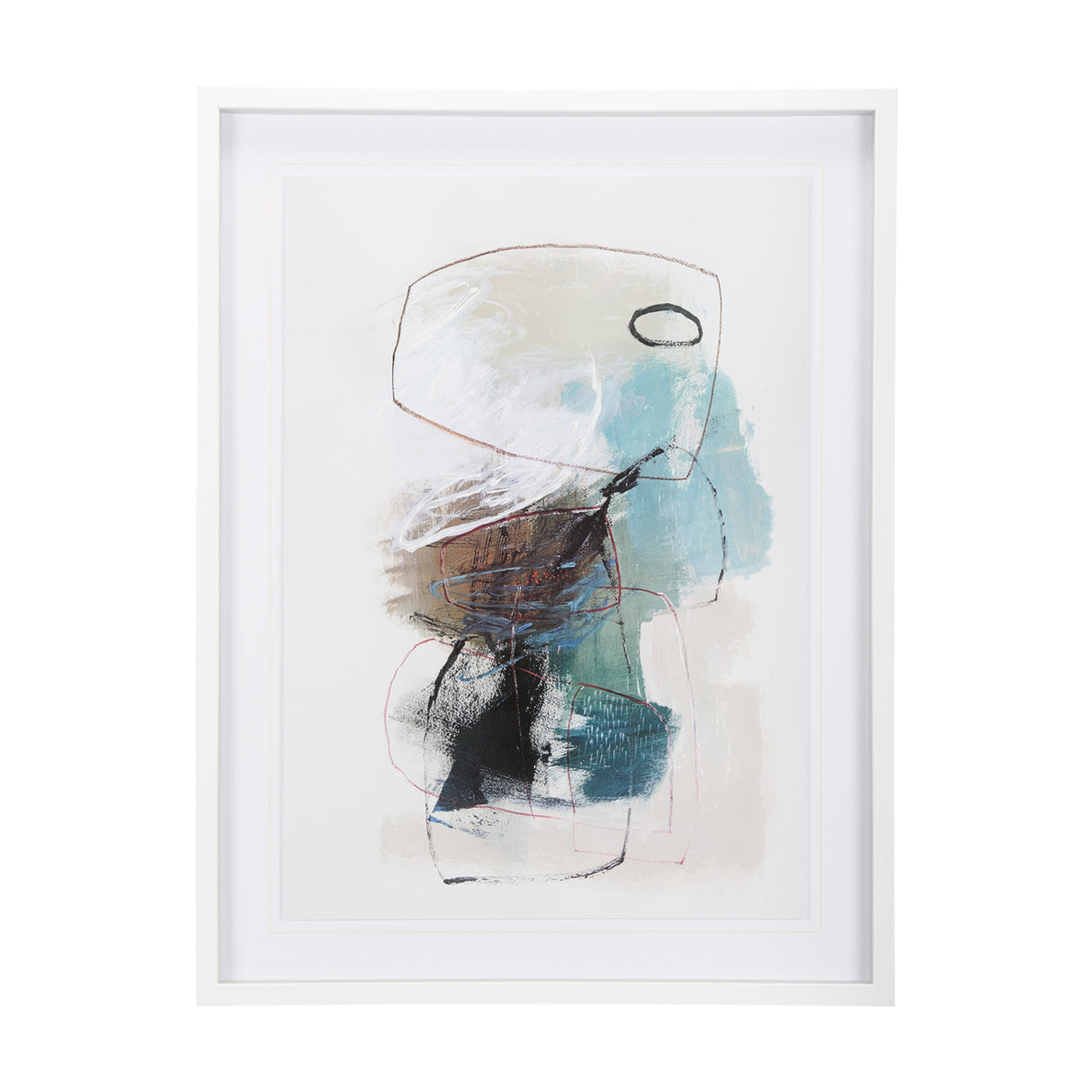 In The Middle I by Natasha Barnes a Hand Embellished Textured Framed Art Print Matted under Glass from Mercana - Luna Furniture