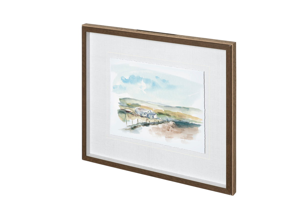 Rural Plein Air III by Ethan Harper a Hand Embellished Textured Framed Art Print Matted under Glass from Mercana - Luna Furniture