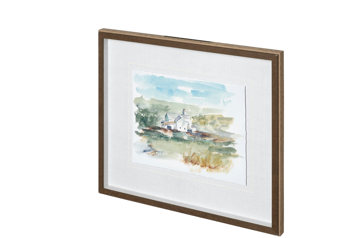 Rural Plein Air IV by Ethan Harper a Hand Embellished Textured Framed Art Print Matted under Glass from Mercana - Luna Furniture