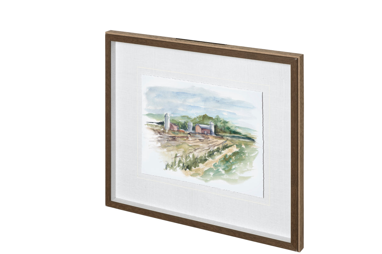 Rural Plein Air VI by Ethan Harper a Hand Embellished Textured Framed Art Print Matted under Glass from Mercana - Luna Furniture