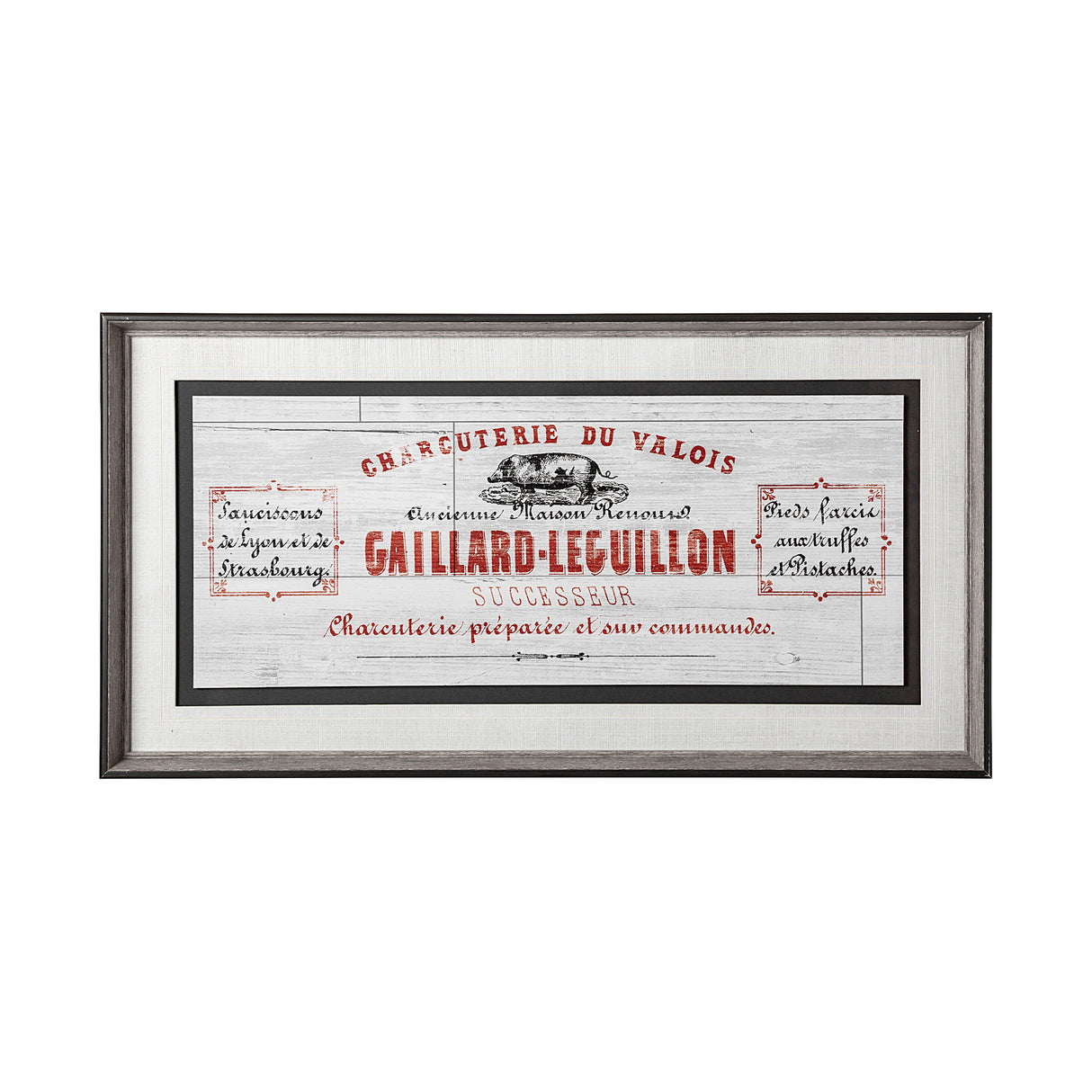 Animal Bill of Sales I Gray Wood Mercana Studio Hand Embellished Framed Art Print Matted under Glass from Mercana - Luna Furniture