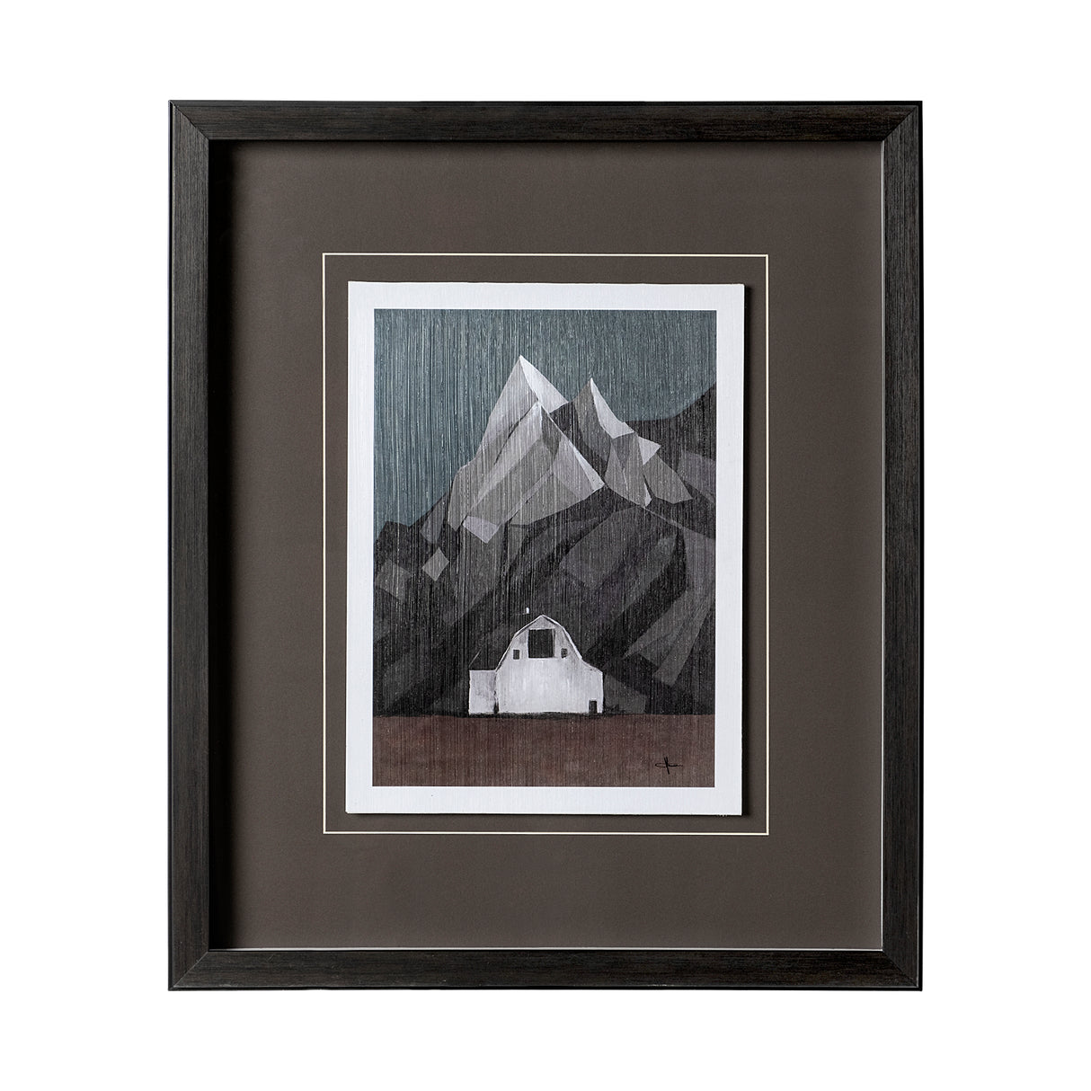 Flatten Barn I by Mercana Studio a Hand Embellished Textured Framed Art Print Matted under Glass from Mercana - Luna Furniture