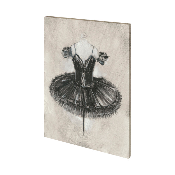 Black Ballet Dress II by Ethan Harper a Hand Embellished Textured Canvas