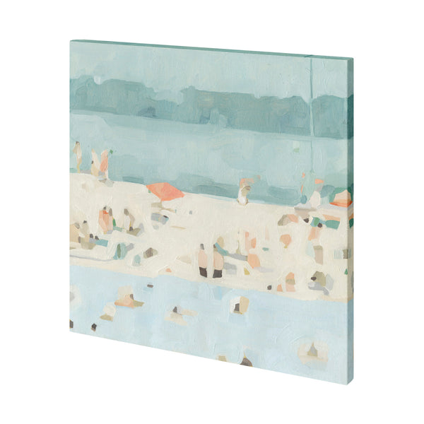 Sea Glass Sandbar II by Emma Scarvey a Hand Embellished Textured Canvas