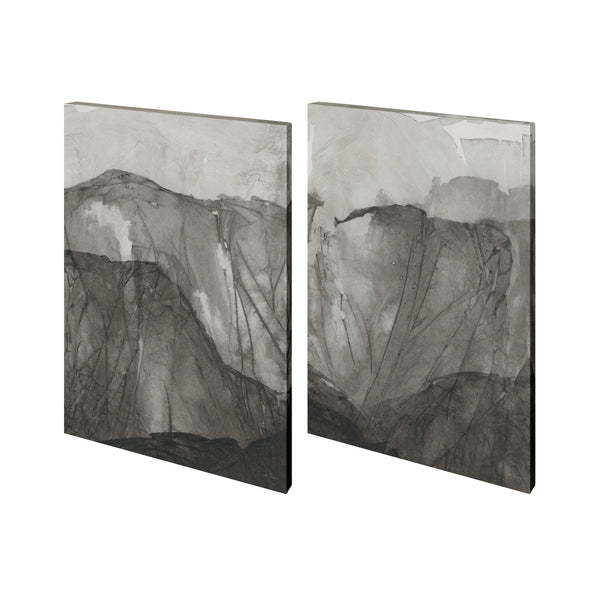 Rising Ridge I (Set 2) by Mercana Studio a Hand Embellished Textured Canvas