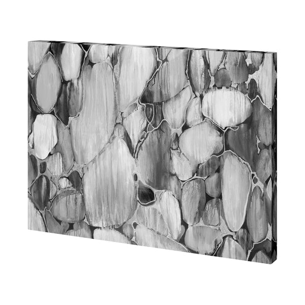 River Rocks 2 by Mercana Studio a Hand Embellished Textured Canvas