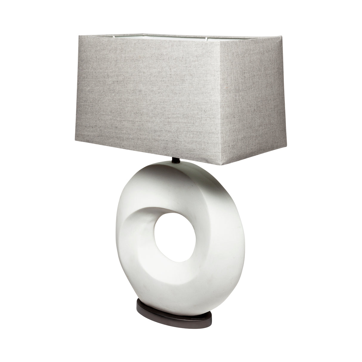 Celtica (26.8"H) White Resin Ring-Shaped Base Table Lamp from Mercana - Luna Furniture