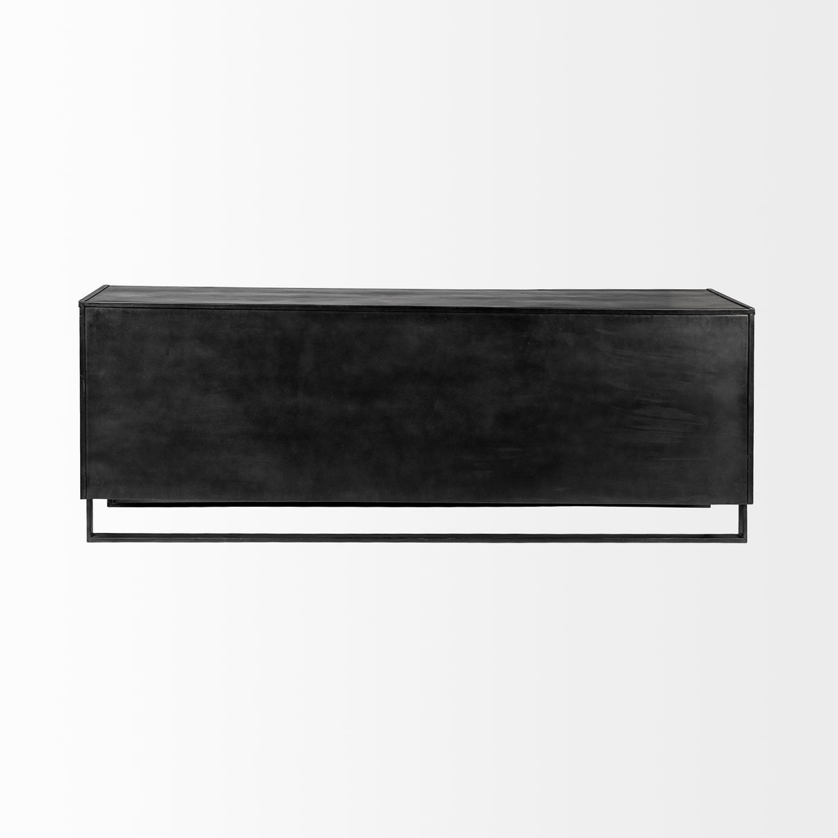 Alvin 82x20 Brown Solid Wood With Black Metal Frame 3 Drawer 2 Cabinet Door Sideboard from Mercana - Luna Furniture