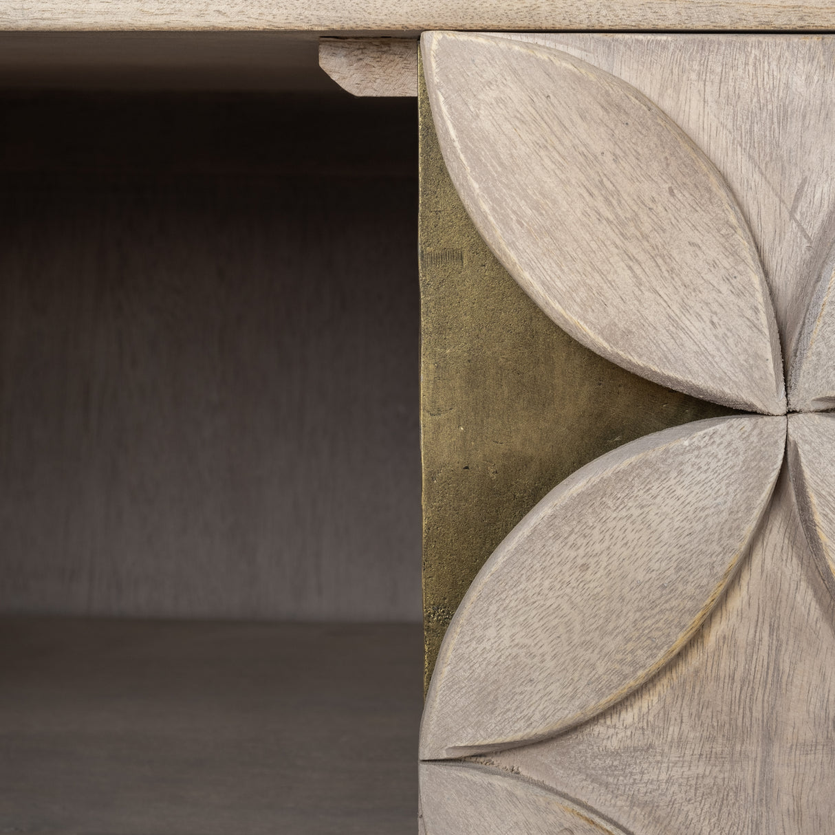 Excelsior I (72x18.3) Solid Wood Gold Metal Base 4 Cabinet Door SideBoard from Mercana - Luna Furniture