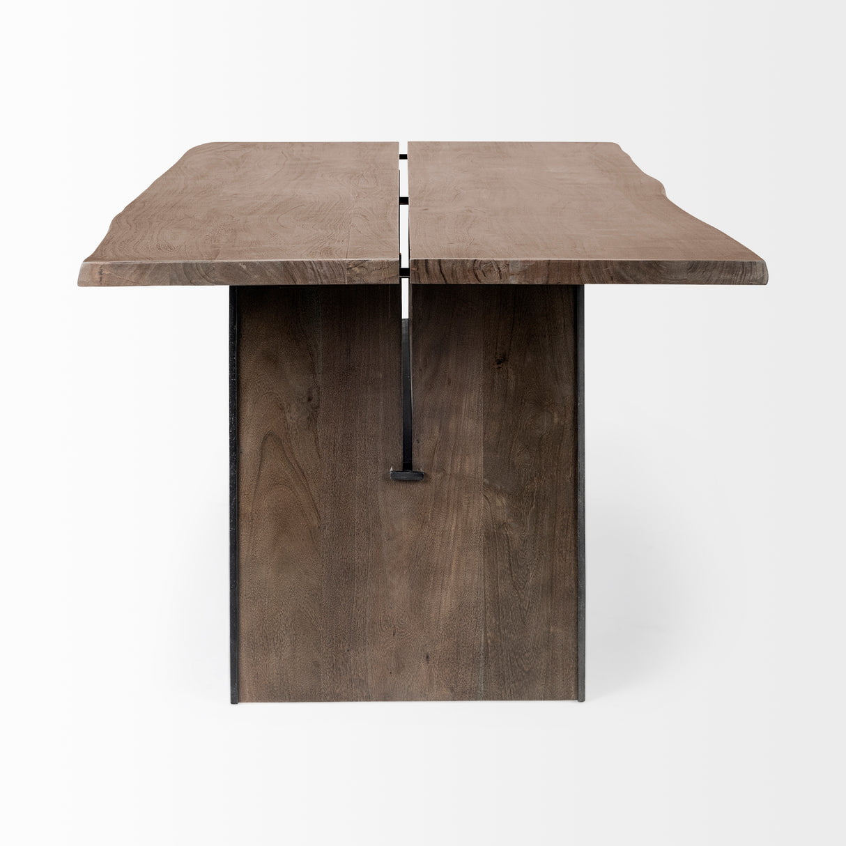 Ledger III 84x38 Brown Solid Wood Top & Base Dining Table from Mercana - Luna Furniture