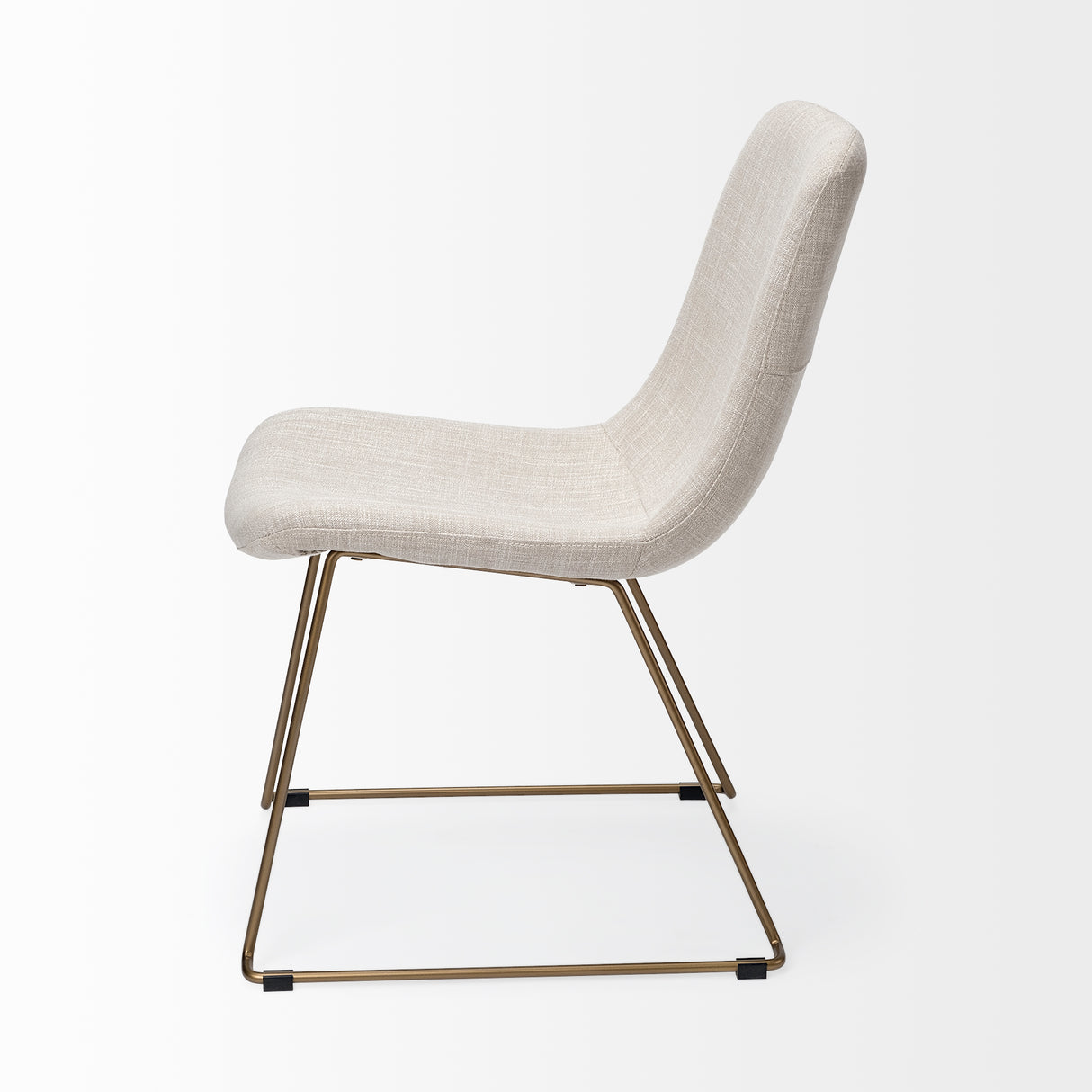 Sawyer I Beige Fabric Seat Gold Metal Frame Dining Chair, Set of 2 from Mercana - Luna Furniture