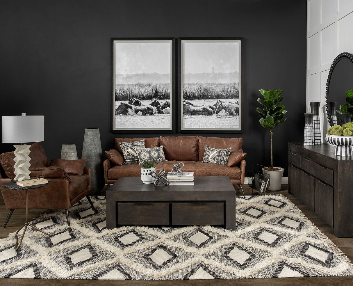 Cochrane I 33L x 33W x 32.25H Brown Leather Wrapped Chair from Mercana - Luna Furniture