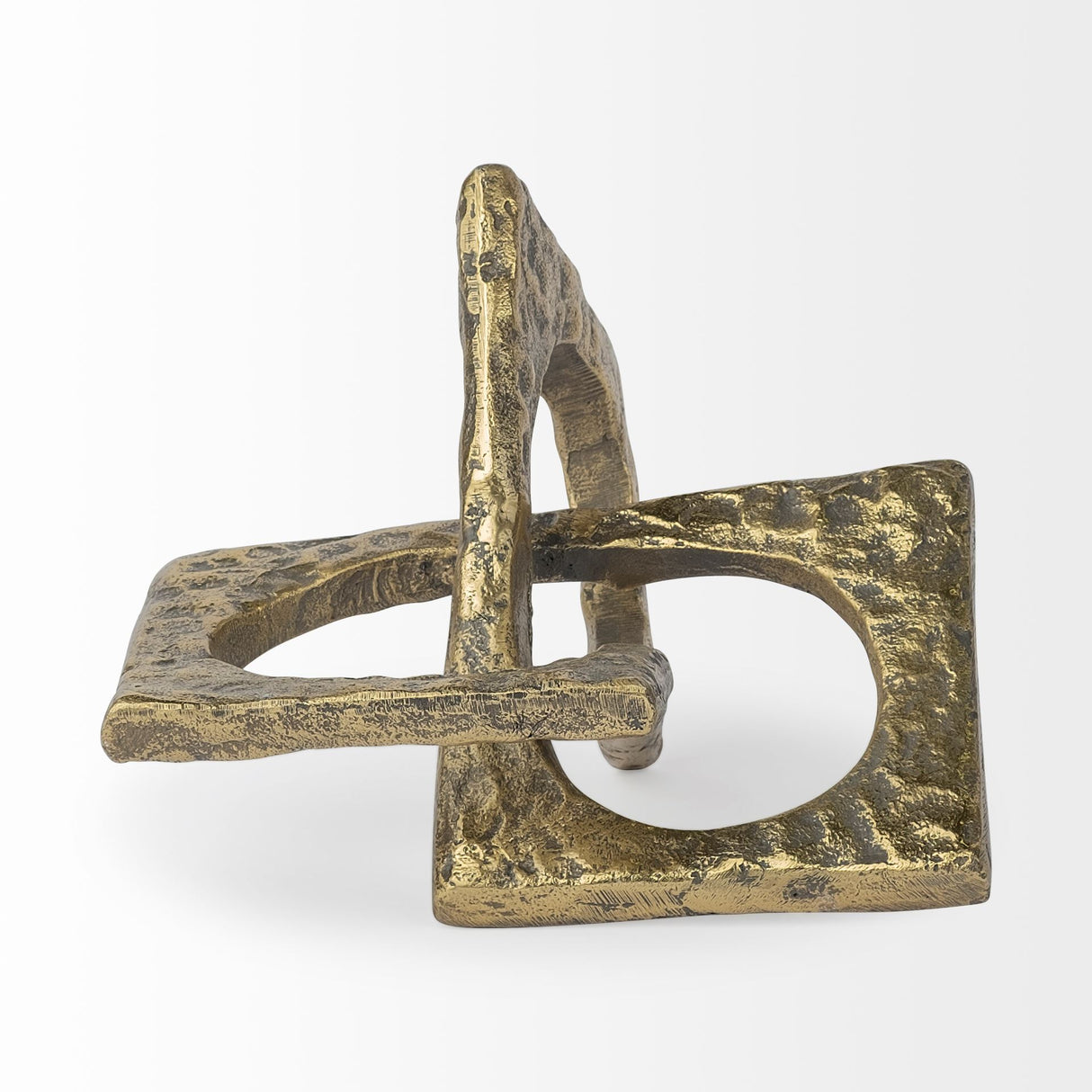 Delaunay I (Large) 10L X9W Gold Hammered Metal Interlinked Patterned from Mercana - Luna Furniture