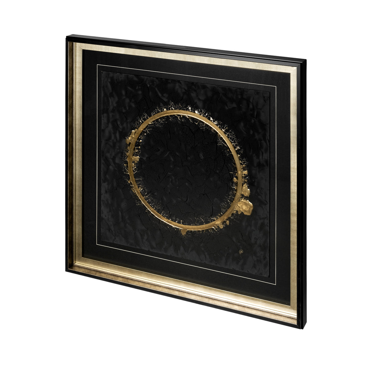 Halo II (Black) by Studio M a handmade Original Framed Artwork under Glass from Mercana - Luna Furniture