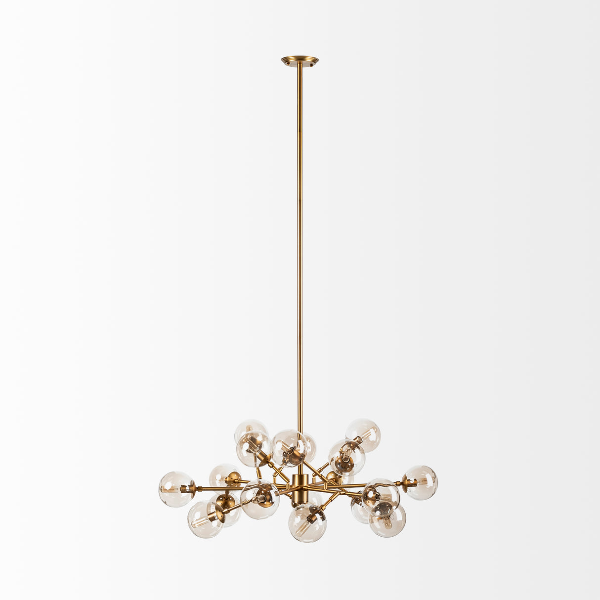 Rudyard Glass Globe and Gold Metal Chandelier from Mercana - Luna Furniture