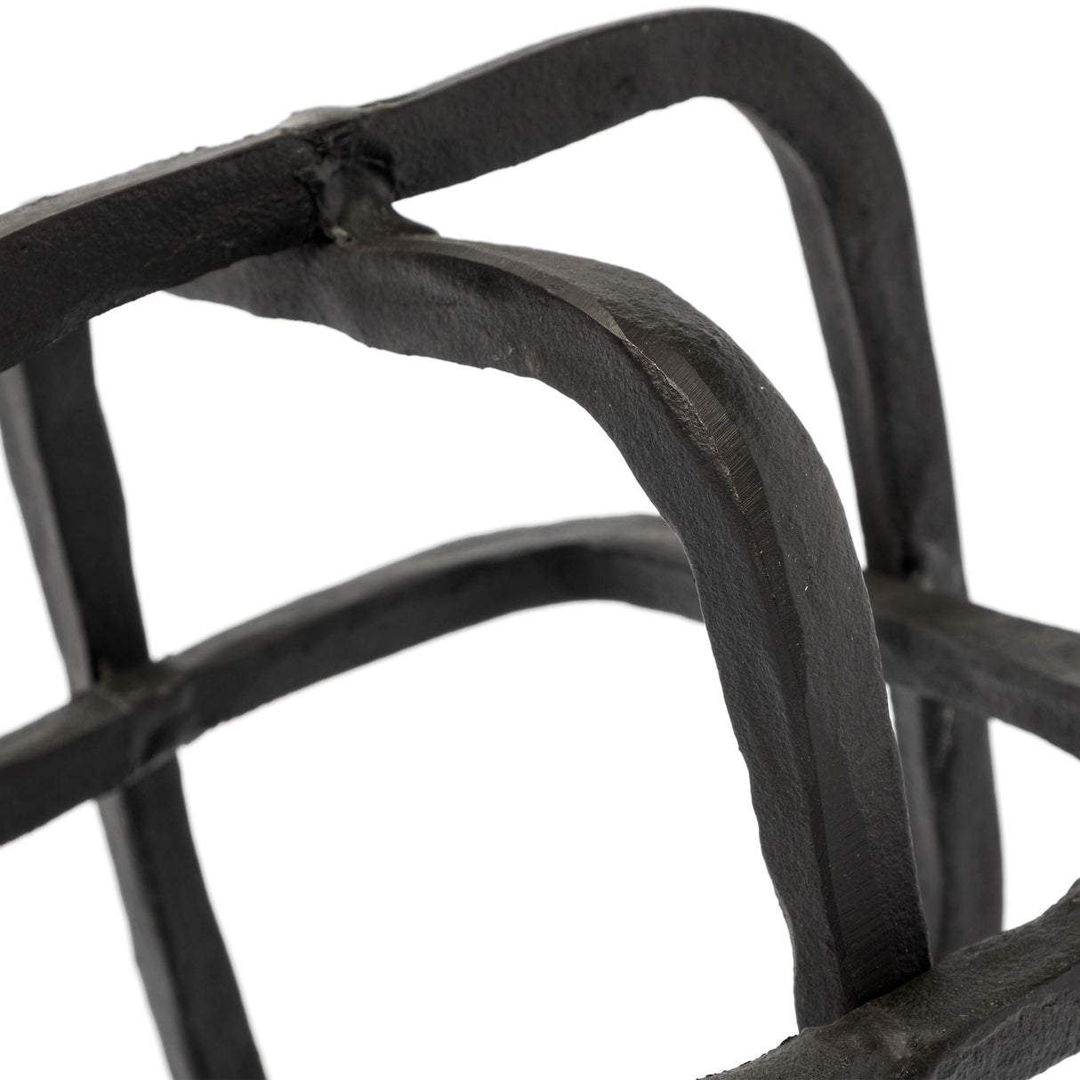 Willem I 9L x 9W Black Metal Open Cube Decor Object from Mercana - Luna Furniture