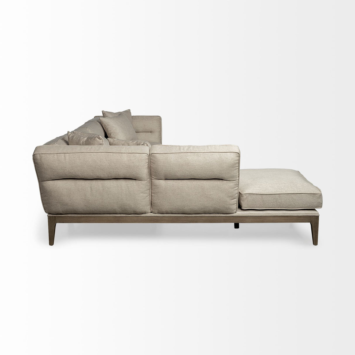 Denali IV 121" Beige Upholstered Wooden Frame Left Four Seater Sectional from Mercana - Luna Furniture