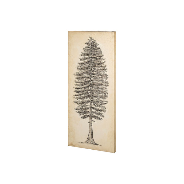 Pacific North West Tree Sketch II by Melissa Wang a Hand Embellished Textured Canvas