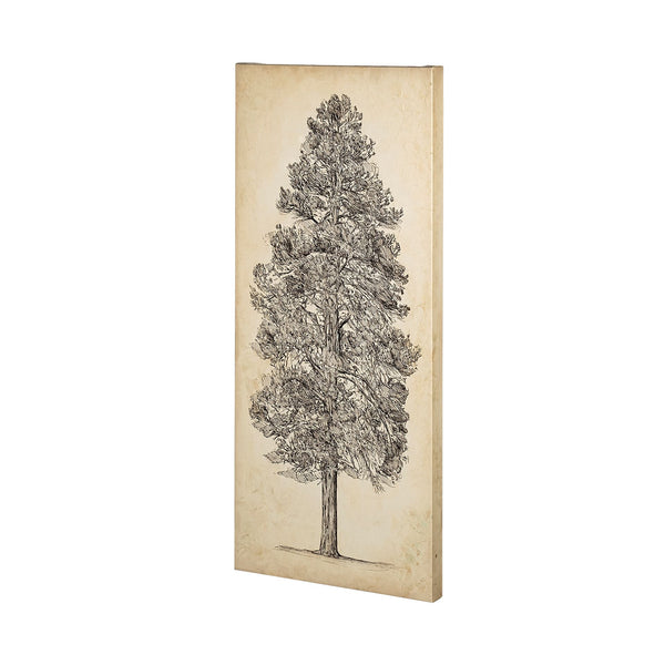 Pacific North West Tree Sketch III by Melissa Wang a Hand Embellished Textured Canvas