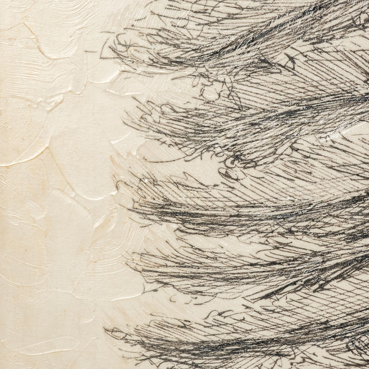 Pacific North West Tree Sketch II by Melissa Wang a Hand Embellished Textured Canvas from Mercana - Luna Furniture