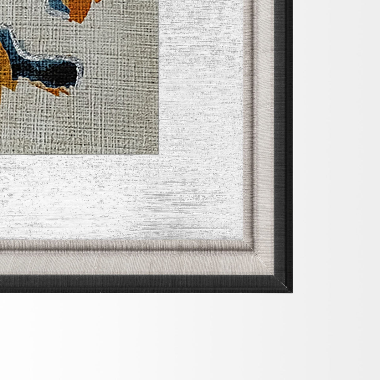 Bohemian Ikat II by Chariklia Zarris a Hand Embellished Textured Framed Art Print Matted under Glass from Mercana - Luna Furniture