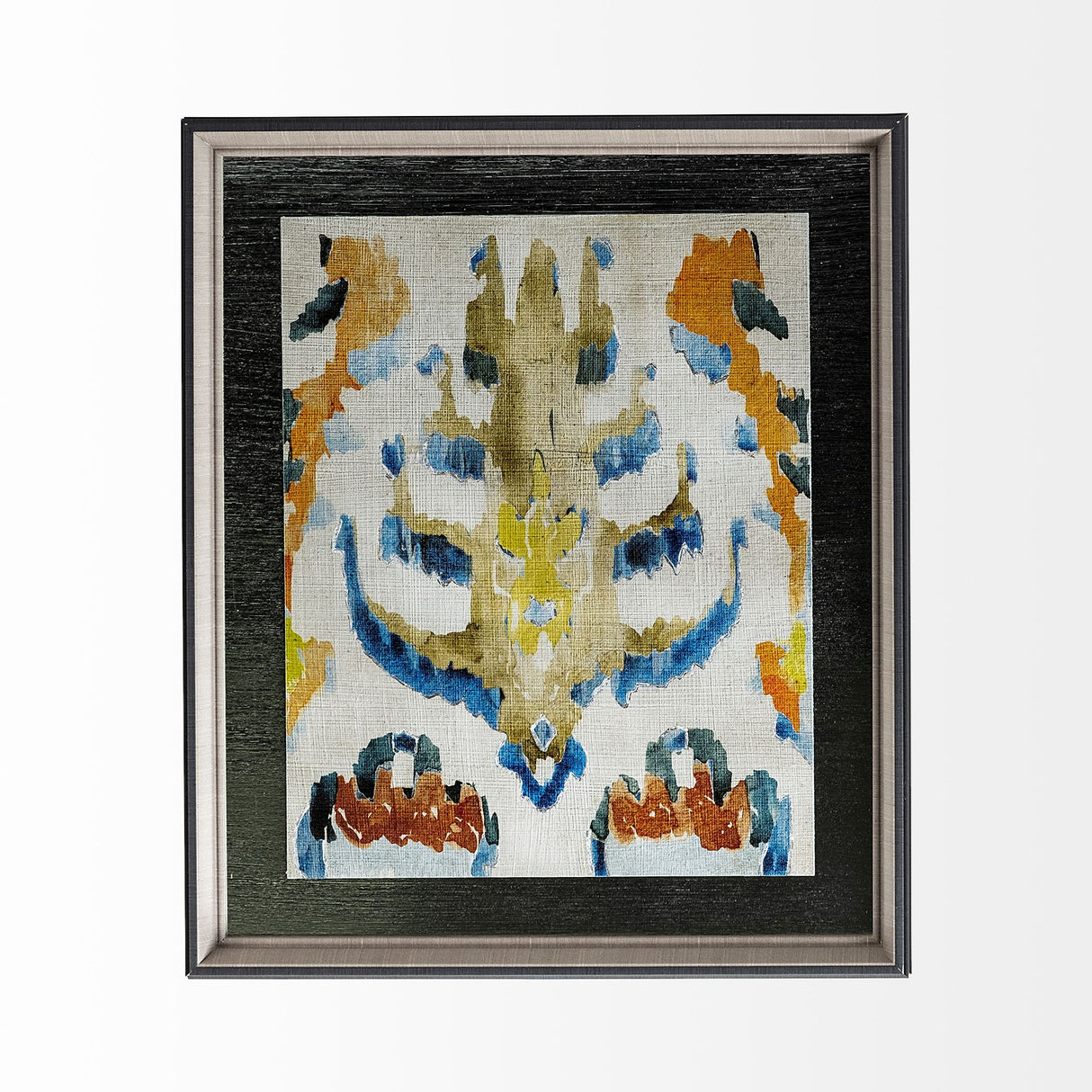 Bohemian Ikat IV by Chariklia Zarris a Hand Embellished Textured Framed Art Print Matted under Glass from Mercana - Luna Furniture