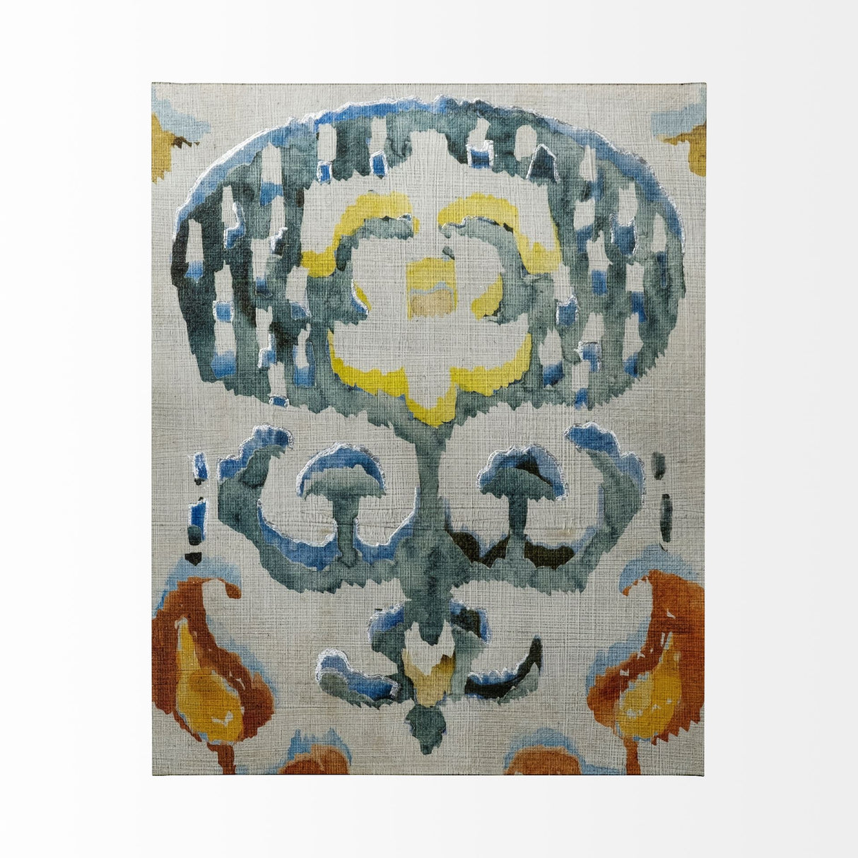 Bohemian Ikat I by Chariklia Zarris a Hand Embellished Textured Canvas from Mercana - Luna Furniture