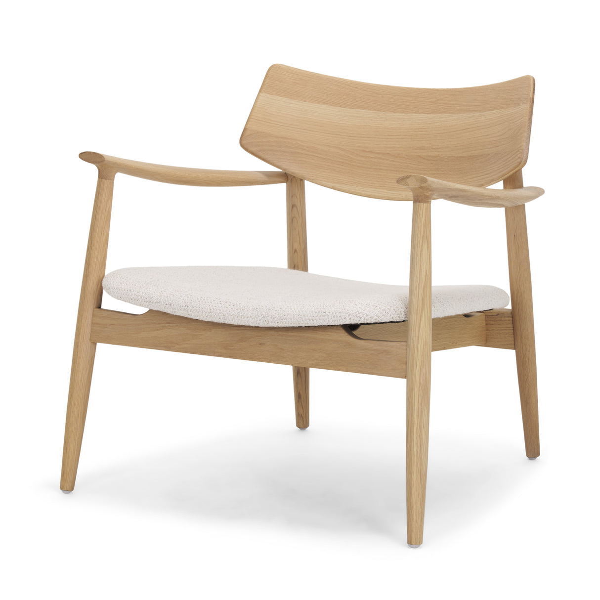 Haggen Light Brown Oak Wood w/ Cream Fabric Accent Chair from Mercana - Luna Furniture