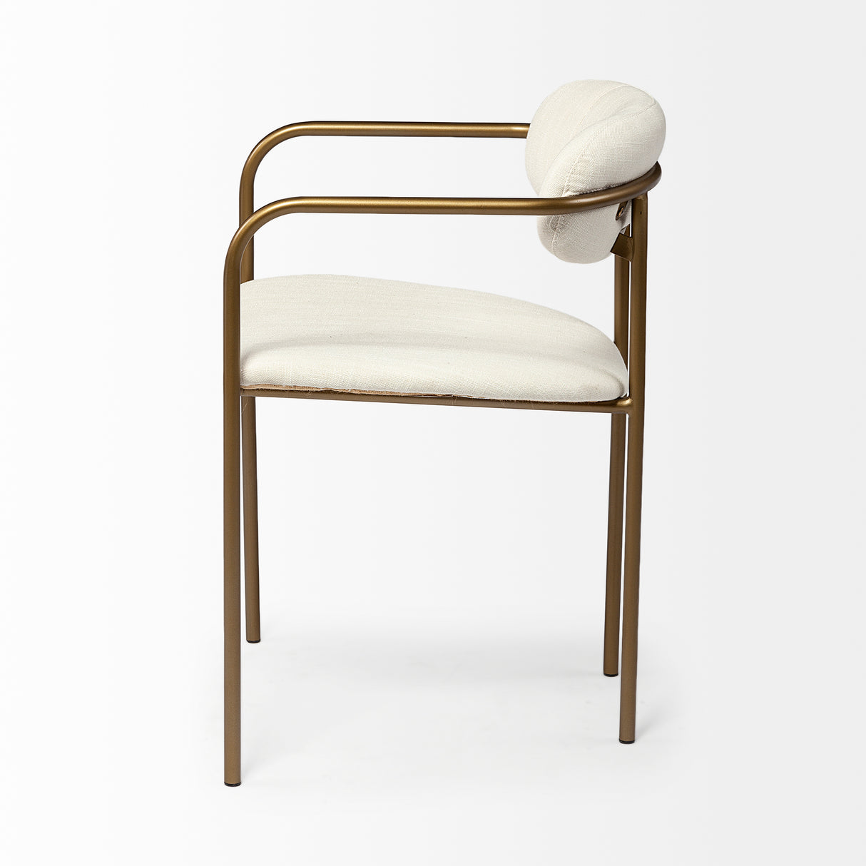 Parker I Cream Fabric Seat Gold Metal Frame Dining Chair, Set of 2 from Mercana - Luna Furniture