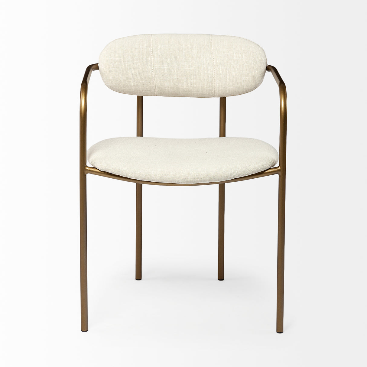 Parker I Cream Fabric Seat Gold Metal Frame Dining Chair, Set of 2 from Mercana - Luna Furniture