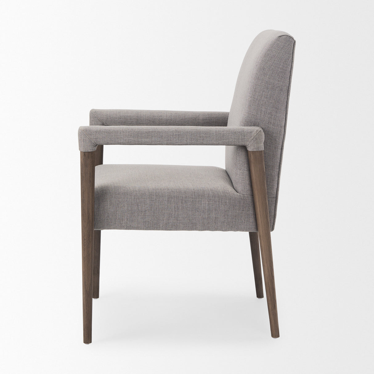 Palisades Grey Fabric Wrap Brown Wooden Frame Dining Chair from Mercana - Luna Furniture