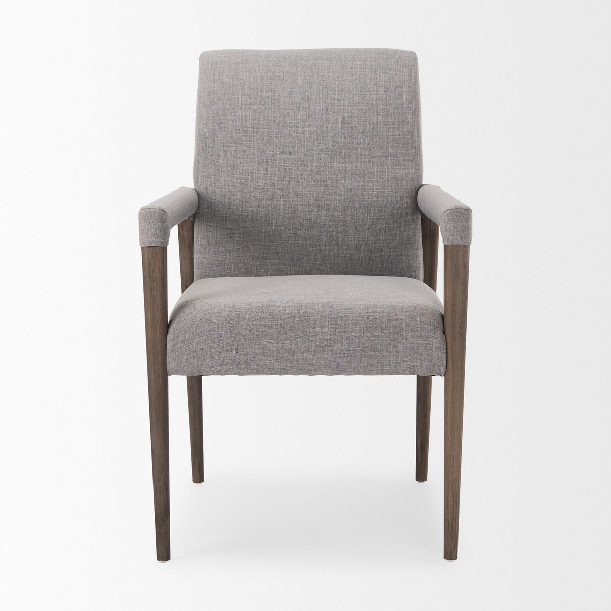 Palisades Grey Fabric Wrap Brown Wooden Frame Dining Chair from Mercana - Luna Furniture