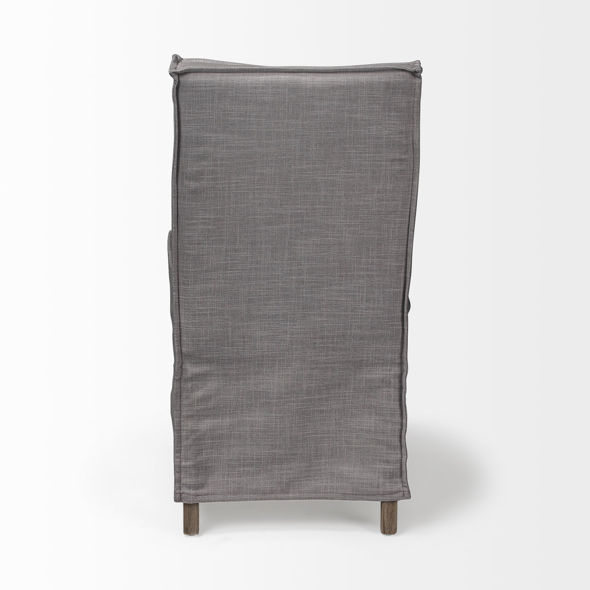 Elbert I Grey Fabric Slip-Cover Brown Wooden Base Dining Chair, Set of 2 from Mercana - Luna Furniture