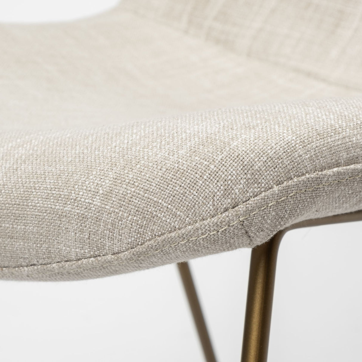 Sawyer I Beige Fabric Seat Gold Metal Frame Dining Chair, Set of 2 from Mercana - Luna Furniture
