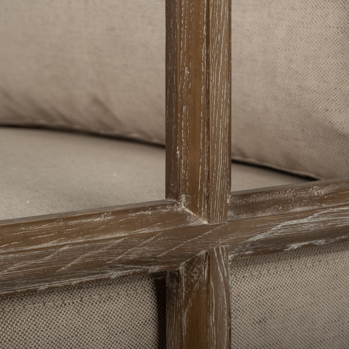 Skylar II Tan Fabric Covered Cushioned Demi-Lune Wooden Frame Accent Chair from Mercana - Luna Furniture