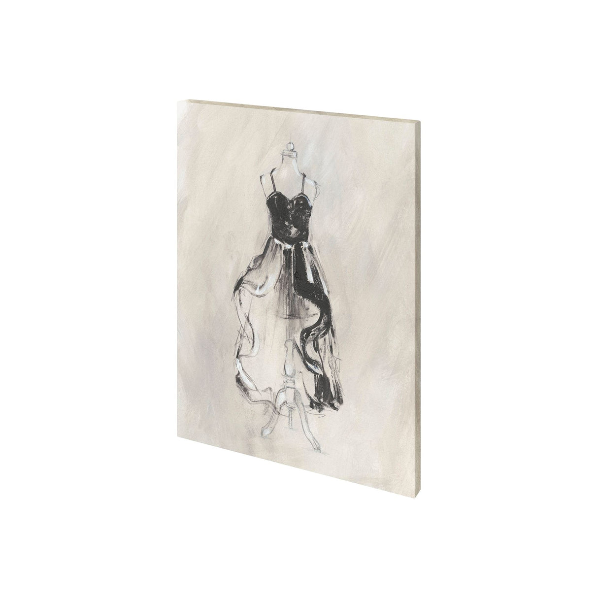 Black Evening Gown II by Ethan Harper a Hand Embellished Textured Canvas from Mercana - Luna Furniture