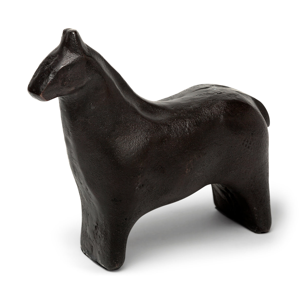 Sphynx II 7L x 2W Black Cast Aluminum Horse Shaped Object from Mercana - Luna Furniture