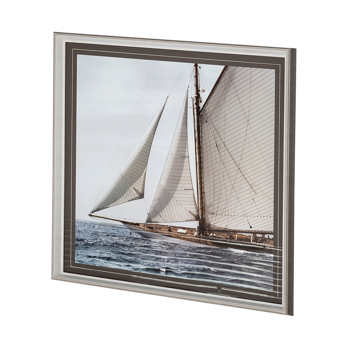 Sailing South by Jorge Llovet a Hand Embellished Textured Framed Photo Art Print Matted under Glass from Mercana - Luna Furniture
