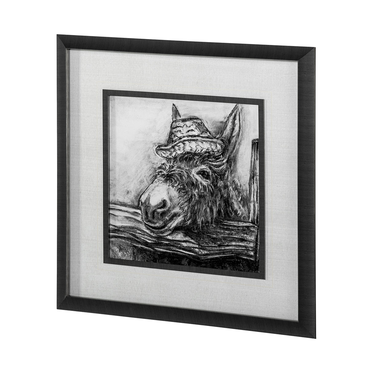 Donkey I by Mercana Studio a Hand Embellished Textured Framed Art Print Matted under Glass from Mercana - Luna Furniture